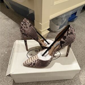Steve Madden Snake Print Stiletto Heels